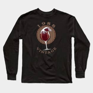 Wine Lover Birthday - 1988 Vintage Long Sleeve T-Shirt